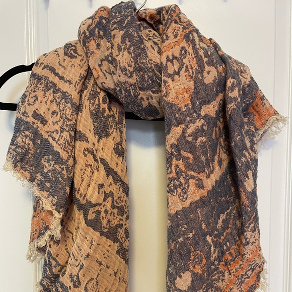 Zara Muted Pattern Scarf - Picture 2 of 7